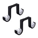 2pcs/set Double Curtain Rod Brackets Window Hardware Hook Holder Hanger Supporter Roof Mounted Home Decor Accessories