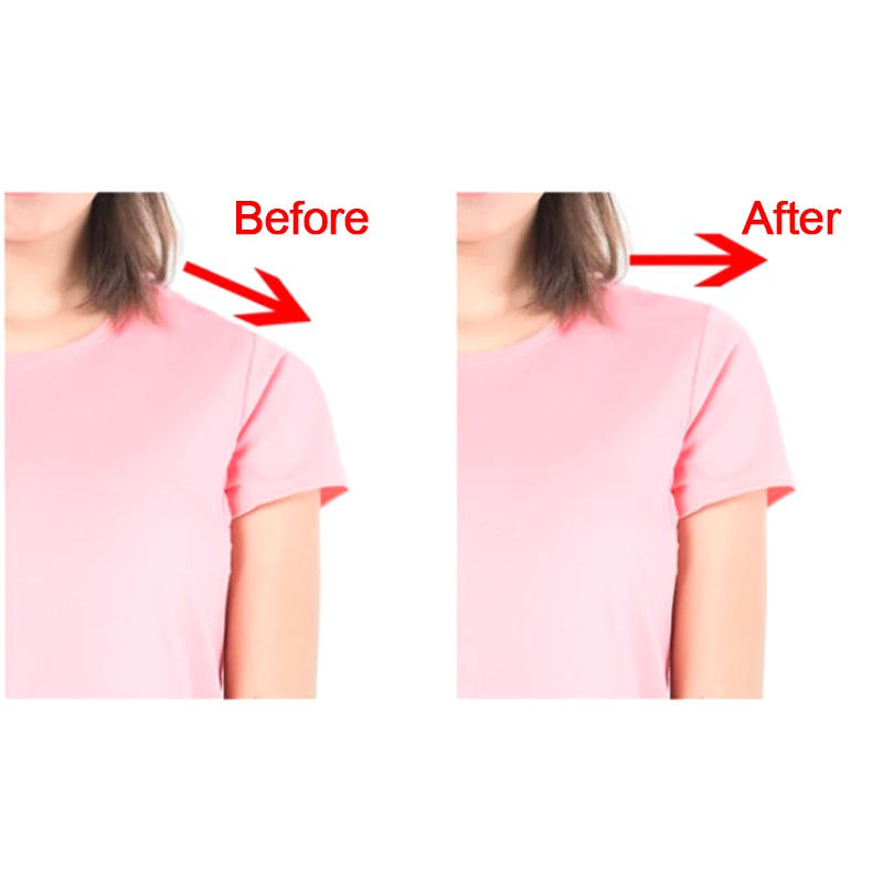 Description Picture 3 of item1 Pair Reusable Self-Adhesive Non-slip Shoulder Enhancer Clothes Soft Foam Padded Shoulder Push-up Cushions Sewing Accessories