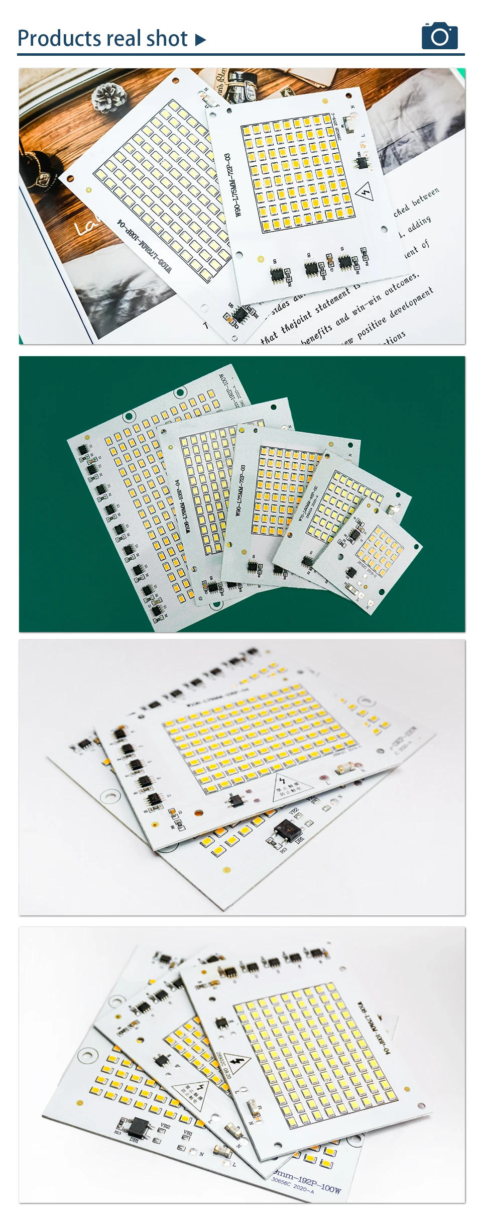 Description Picture 2 of itemLed Lamp 10W 20W 30W 50W 100W Smart IC Floodlight COB Chip SMD 2835 Outdoor Long Service Time DIY Lighting In AC 220V 230V 240V