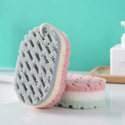 Three-color Sponge Bath Ball Soft Shower Rub High Quality Quick Foaming Massage Brush For Whole Body Exfoliation Bath Accessorie