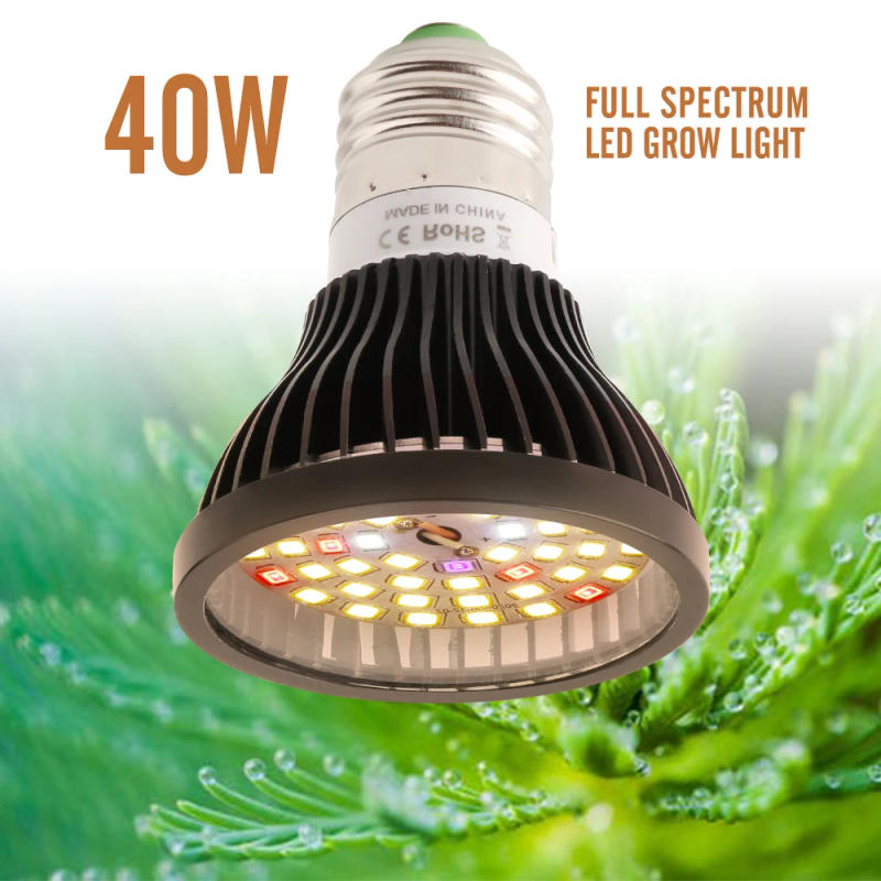 Description Picture 3 of item4pcs/lot 56 Led Grow Light E27 Full Spectrum Lamp For Hydroponics Cultivation Flowers Indoor Plants Growth Lighting