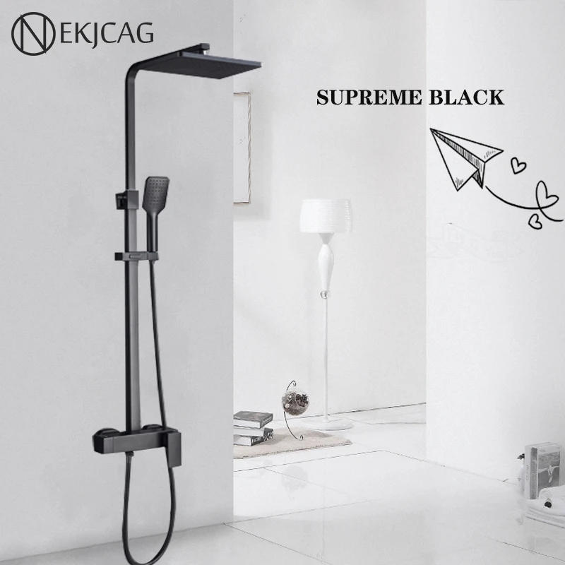 Description Picture 3 of itemBathroom Shower Faucet Set Wall Mounted Rainfall Shower Faucet Cold Hot Mixer Tap 3-Ways Bathtub spout Crane Shower column