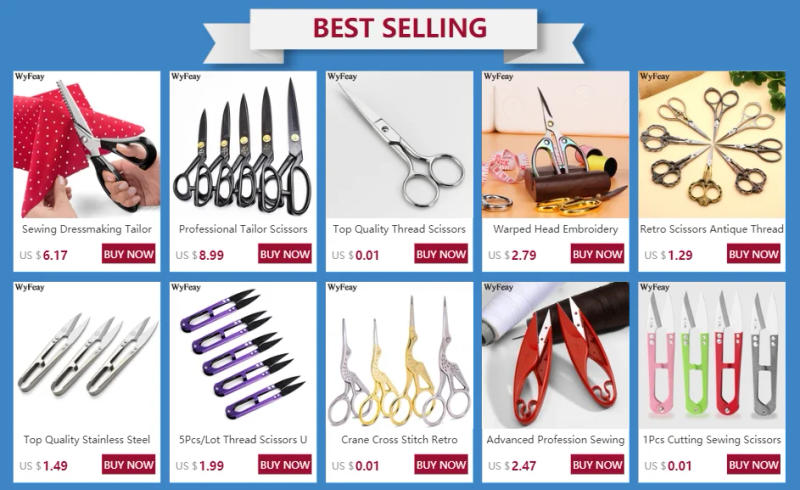 Description Picture 4 of item1Pcs Cutting Sewing Scissors Shears Cross Stitch embroidery scissors Tailor Scissors Fabric Supplies Yarn Shears Thread Scissors