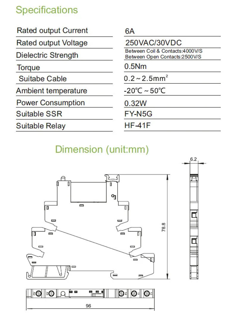 Description Picture 3 of item5PCS GEYA Slim Relay Module Protection Circuit 6A Relay 12VDC/AC or 24VDC/AC or 230VAC Relay Socket 6.2mm thickness 48V 110V