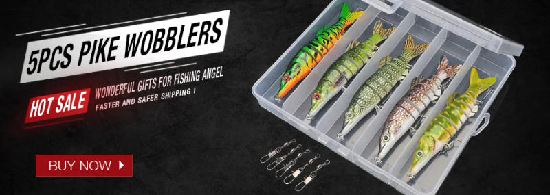 Description Picture 2 of itemTREHOOK 10cm/12.5cm Pike Wobblers for Fishing Artificial Bait Hard Multi Jointed Swimbait Crankbait Lifelike Fishing Lure Tackle