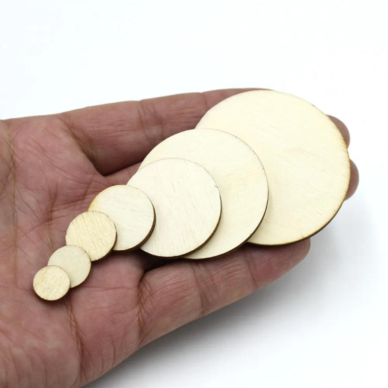 Description Picture 4 of item15-100pcs DIY Craft Unfinished Natural Wood Slices Circles Log Discs For Crafts DIY Craft Rustic Wedding Ornaments