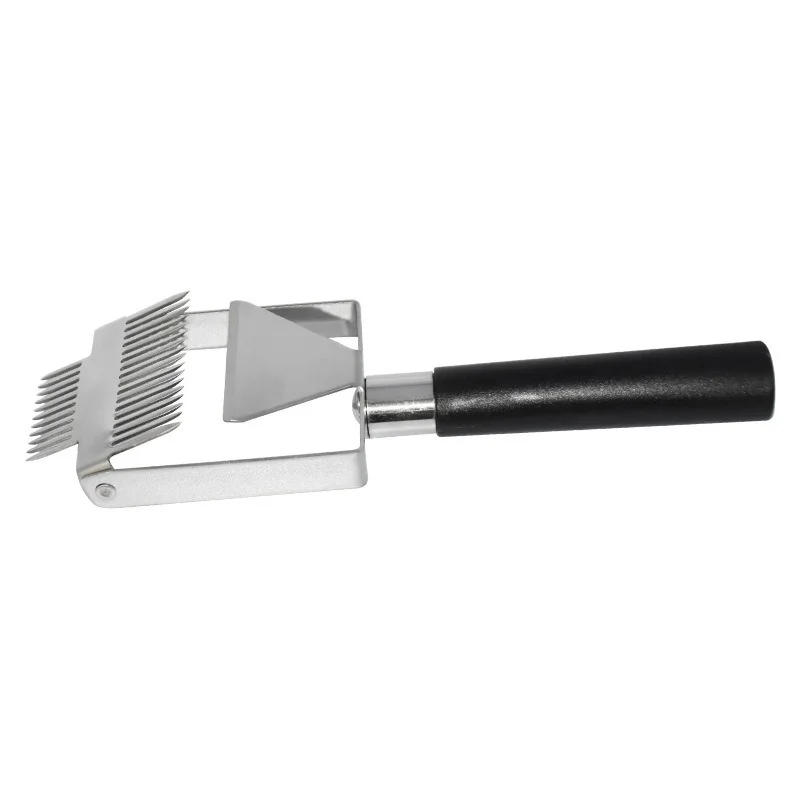 Description Picture 6 of itemBeekeeping Tools Honey Cutter Uncapping Scraper Bee Hive Honeycomb Scraper Equipment Metal Handle Uncapping Fork Shovel WF