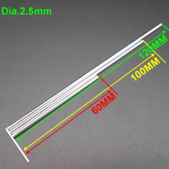50Pcs X Dia.2.5MM 60mm 100mm 120mm Φ2.5mm Iron Shaft Toy Car Gear Wheel Axle Optical Axis DIY Accessories Galvanized 60/100/120