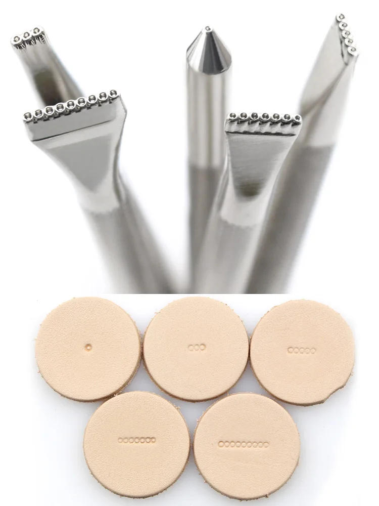 Description Picture 3 of itemHigh Quality Leather Stamp Tool Stamping Working Carving Punches Tools Craft Saddle Dots Background Leathercraft Printing