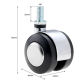 No brake 1.5inch M8