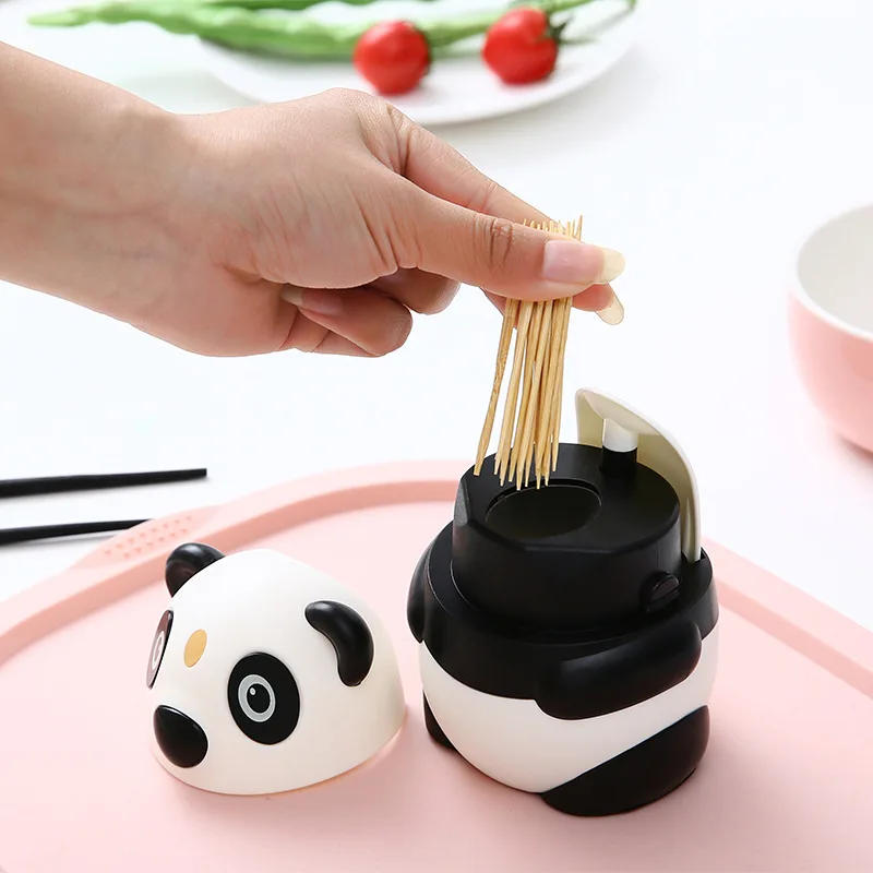Description Picture 5 of item1PC Toothpick Holder Cartoon Panda Toothpick Box Living Room Decor Toothpick Dispenser Decoration
