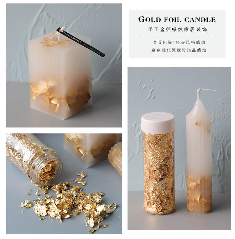 Description Picture 3 of item1pcs Candle Gold Foil INS hot for Candle Molds Silicone Mold Aromatherapy Soap Mould using For Candle Making Decoration
