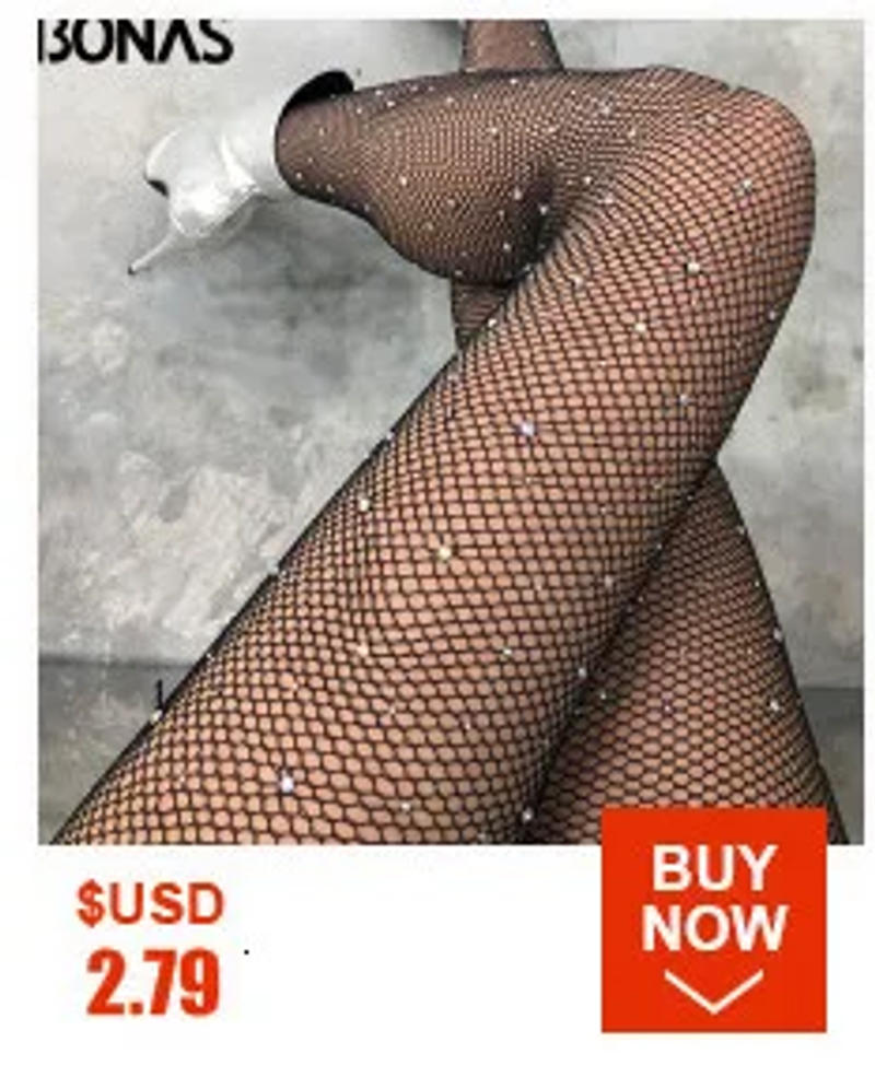 Description Picture 6 of itemBONAS Fashion Woman Tights Sexy Pantyhose Translucent Slim Tights Elastic Velvet Pantyhose Female High Waist Stockings