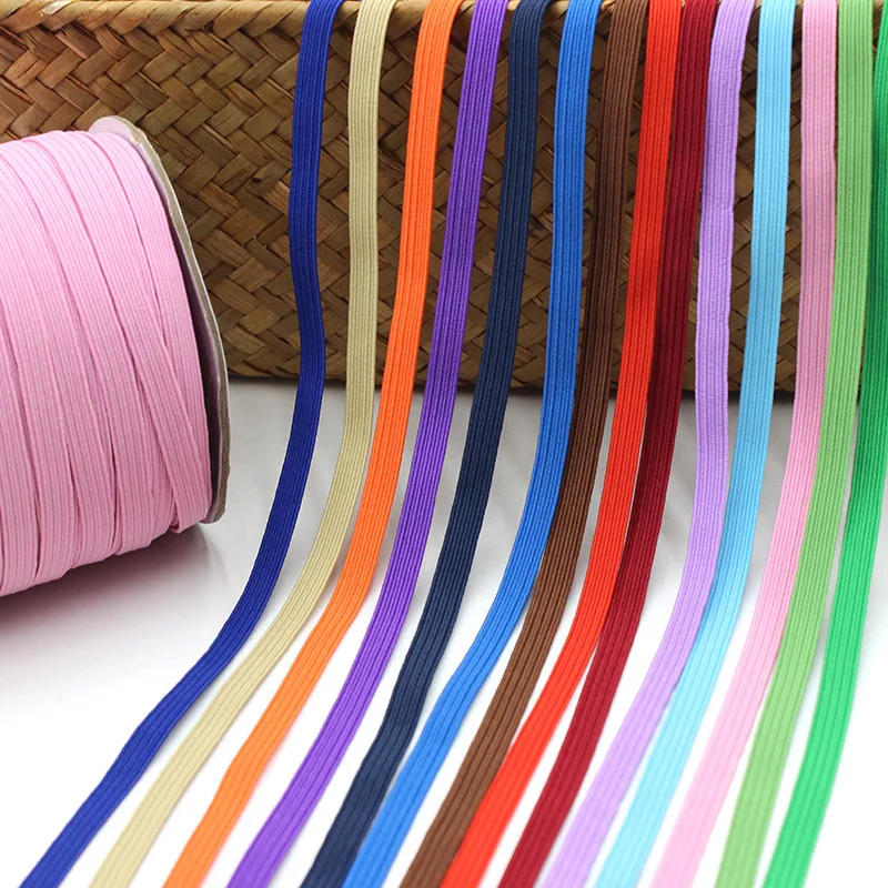 Description Picture 4 of item5y 6mm Glitter Elastic Ribbon Sewing Elastic Band Fiat Rubber Band for Waist Band Stretch Rope Elastic Ribbon Garment Accessory