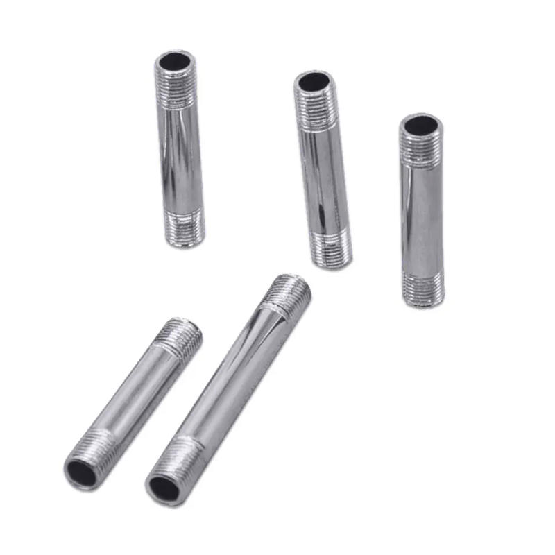 Description Picture 6 of item2pcs Dia 9.3mm Two External Teeth M10 Straight Tube Chrome Iron Rod Hollow Tooth Tube Table Lamp Floor Light Connection Tube