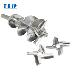 1 Set Kitchen Appliance 1pc 115mm Meat Grinder Screw SS-989843 and 3pcs Blade for Moulinex HV2 ME20 HV3 HV4 DR7 ME4 ME51 HV8