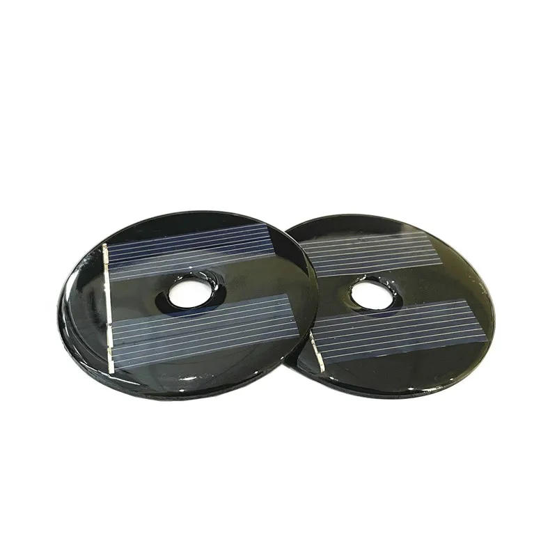 Description Picture 2 of item1PC  2V 50mA  Round polycrystalline solar panel /DIY Power Solar System Board Round Lamp Panel Charging