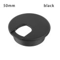 35/50mm Black White Plastic Buckle Line Cable Clamp Desk Table Cable Fastener Wire Hole Cover Line Box Computer Grommet Tools