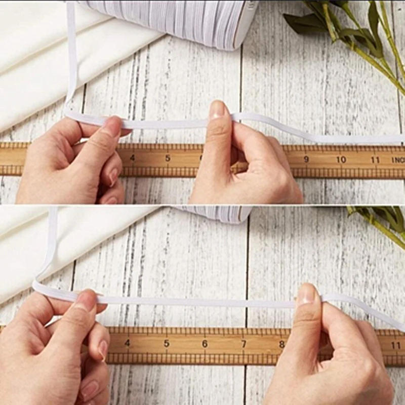 Description Picture 3 of itemNEW 5yards 3mm Hight-Elastic Bands Spool Sewing Band Flat Elastic Cord Diy Handmade Sewing Crafts