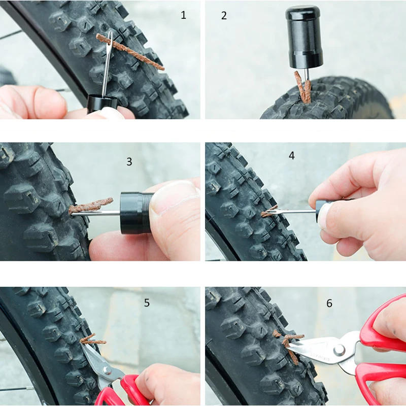 Description Picture 6 of itemBike Tubeless Tire Repair Tool Tyre Drill Puncture for Urgent Glue Free Repair Optional  Rubber Stripe Bike Bicycle Repair Tool