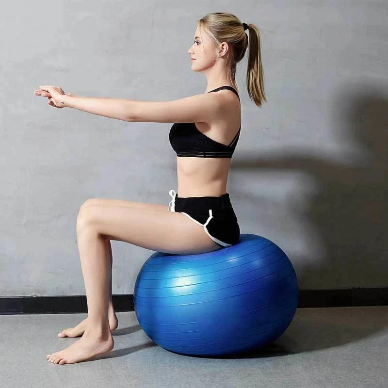 Description Picture 5 of item55cm Explosion-proof Sports Yoga Ball With Pump Pilates Fitness Gym Balance Stability Swiss Ball Exercise Exercise Massage Ball