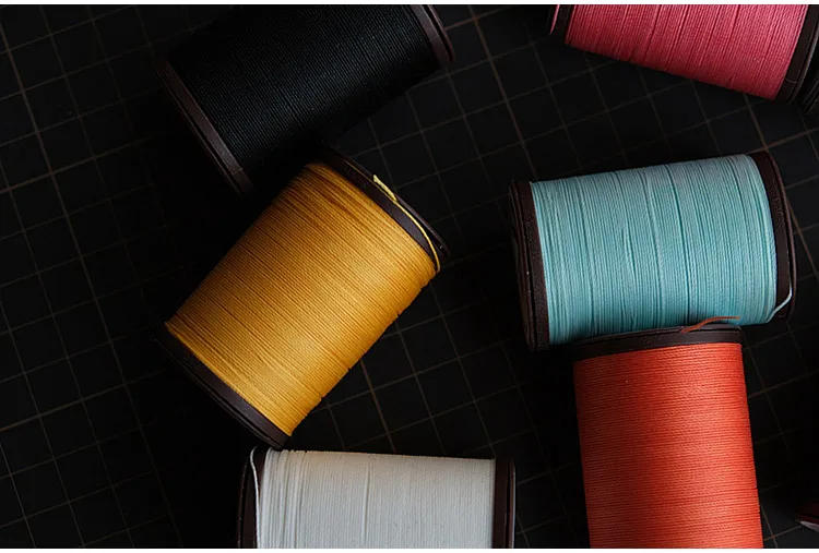 Description Picture 6 of itemDiameter 0.65mm 60 Meters Manual High Quality Round Sewing Wax Thread for Leather Craft Bracelet Weave Polyester Strength Thread