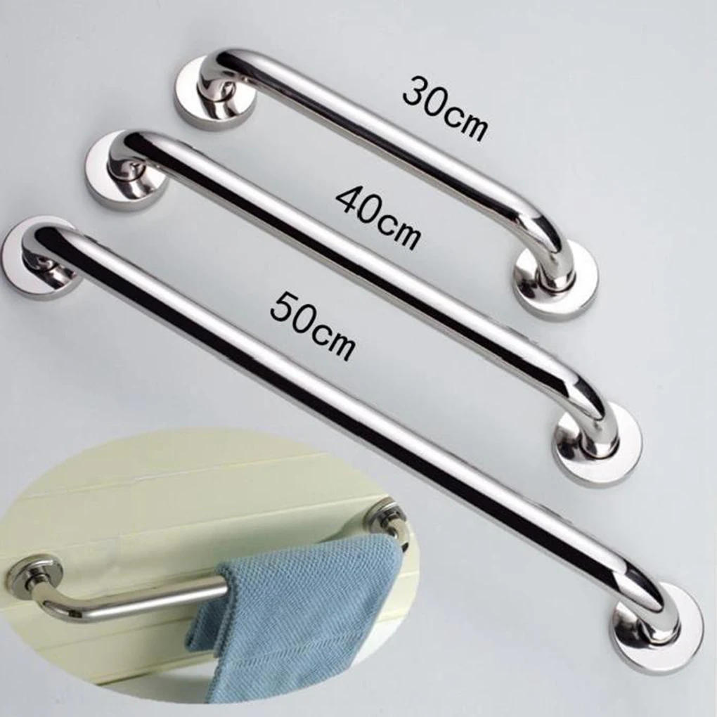 Description Picture 2 of itemHot Sale 1PC Stainless Steel 300/400/500mm Bathroom Tub Toilet Handrail Grab Bar Shower Safety Support Handle Towel Rack