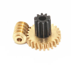 0.5M Turbine Worm Set Small Dual Gear JGY-370 Copper/POM-White Material Gearbox Parts