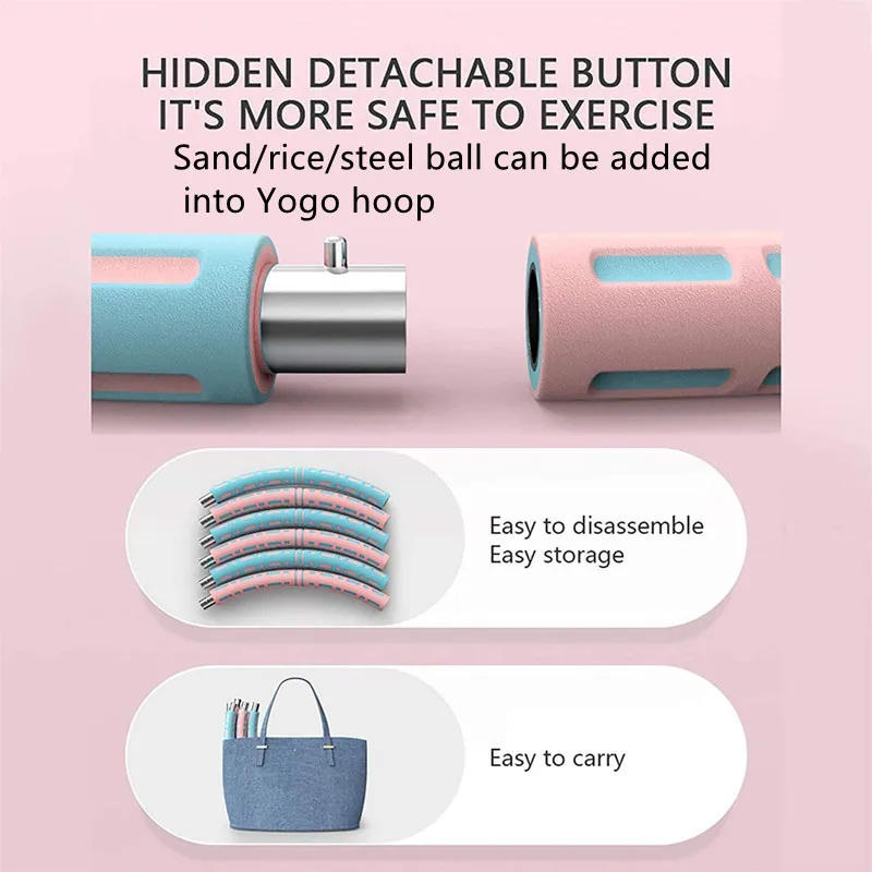 Description Picture 4 of item1 Pc Fitness Excercise Yoga Hoops Home workout Sport Hoops Circle Slimming Massage Hoop Gym Accessories Bodybuilding Equipment