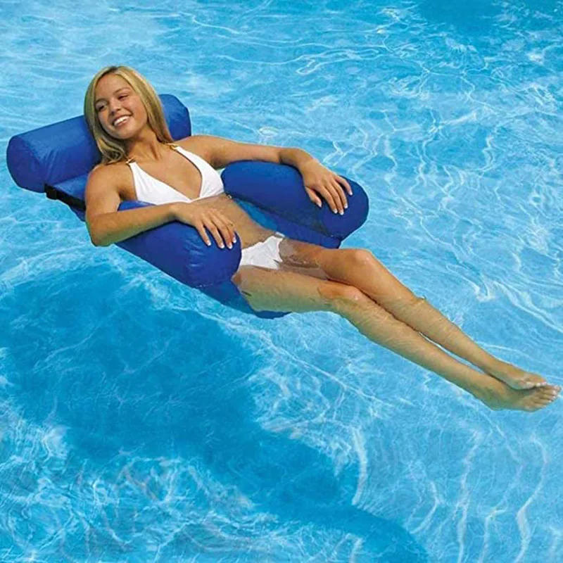 Description Picture 5 of itemSummer Inflatable Chair Foldable Floating Row PVC Swimming Pool Water Hammock Air Mattresses Bed Beach Water Sport Lounger Chair