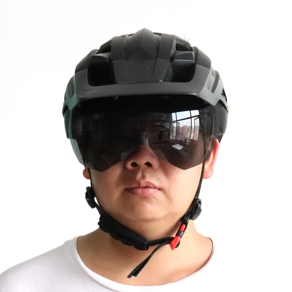 Description Picture 3 of itemUltralight Cycling Safety Helmet, Outdoor Bicycle Taillight Helmet, Removable Lens Visor, Mountain MTB Bike Helmet