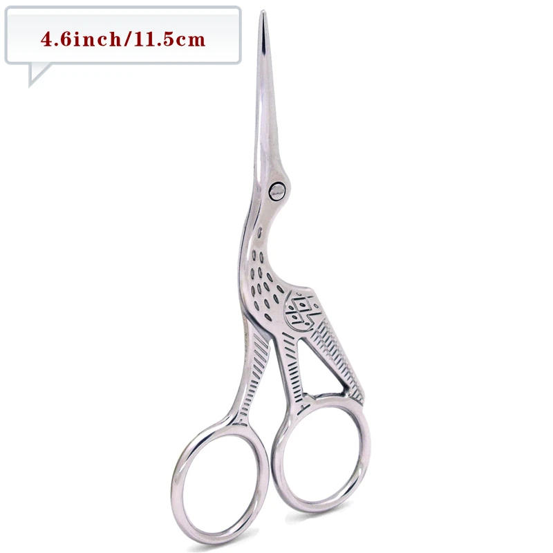Description Picture 6 of itemCrane Mouth Scissors Cross-stitch Antique Vintage Craft Sewing Scissor Fishing Stainless Steel Thread Scissors Cutting Fabric