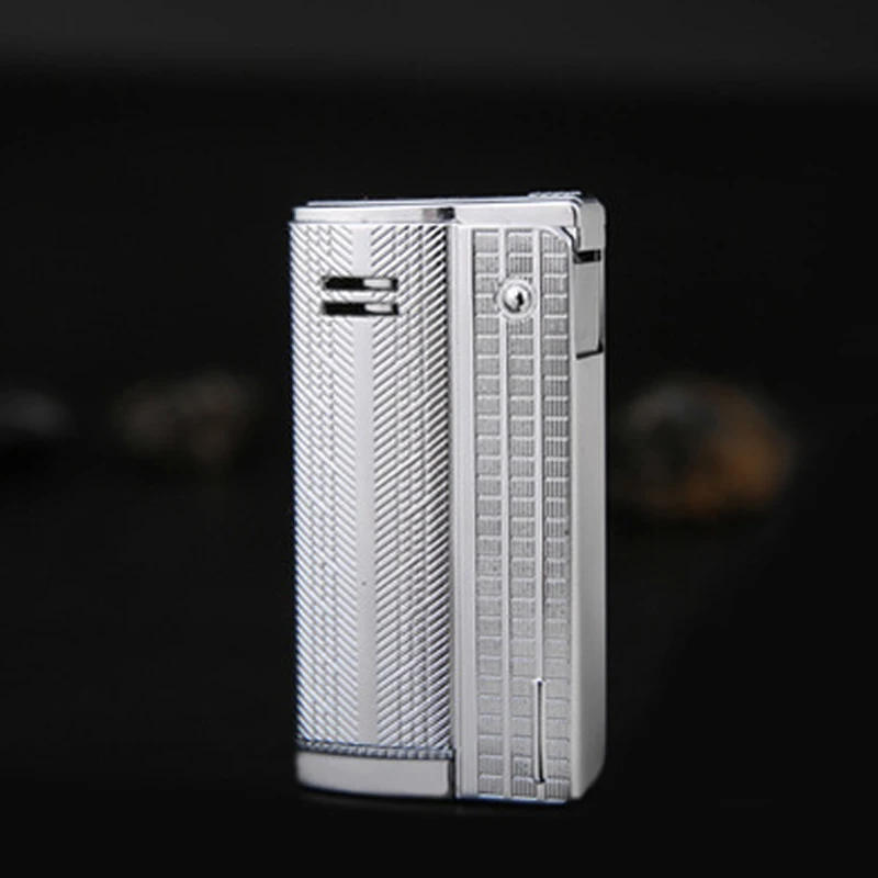 Description Picture 4 of itemUnique Retro Gasoline Metal Kerosene Lighter Men Vintage Grinding Wheel Gasoline Flint Old Windproof Cigarette Lighter