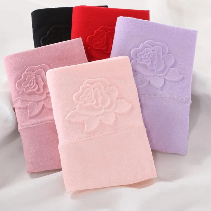 Description Picture 5 of itemCotton women's panties elastic soft  Embossed ROSE Ladies underwear Breathable sexy High waist briefs
