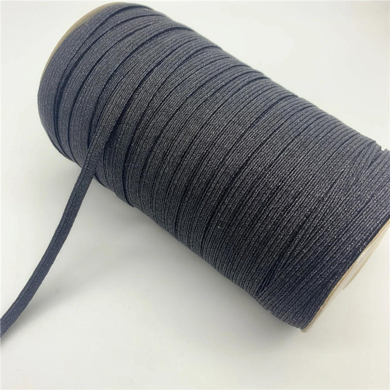 Description Picture 6 of item5yards/Lot 6mm Metallic Color High Elastic Sewing Elastic Band Fiat Rubber Band Waist Band Stretch Rope Elastic Ribbon