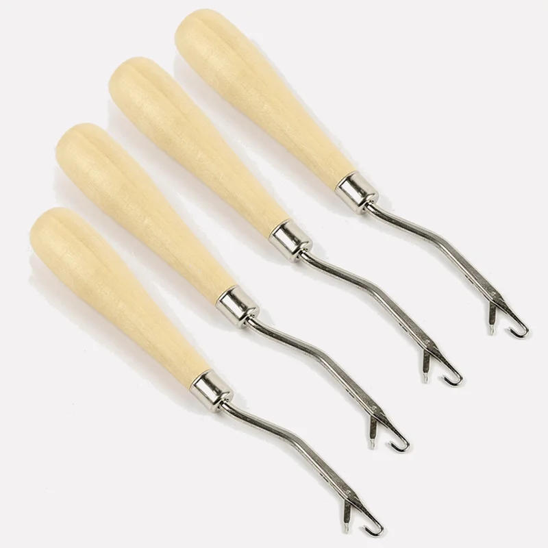Description Picture 2 of itemHot sale 1Pc Latch Hook Rug Kits DIY Latch Crochet Hook Wooden Handle Needle Puller Tool for Canvas Mat Rug Craft Handmade Tools