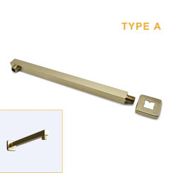 Bathroom Concealed Shower Arm Brushed Gold Wall Mounted Ceiling Mounted Shower Head Pipe Square Round Shower Pipe Free Shipping