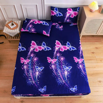 Fashion green dinosaur  Bed Fitted Sheets Sábanas Mattress Cover with Elastic Microfiber 180*200*30 90*200*30cm