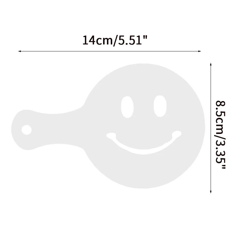 Description Picture 5 of item19 Pcs/set Fancy Coffee Printing Model Foam Spray Cake Stencils Coffee Drawing Cappuccino Mold Powdered Sugar Sieve Tools