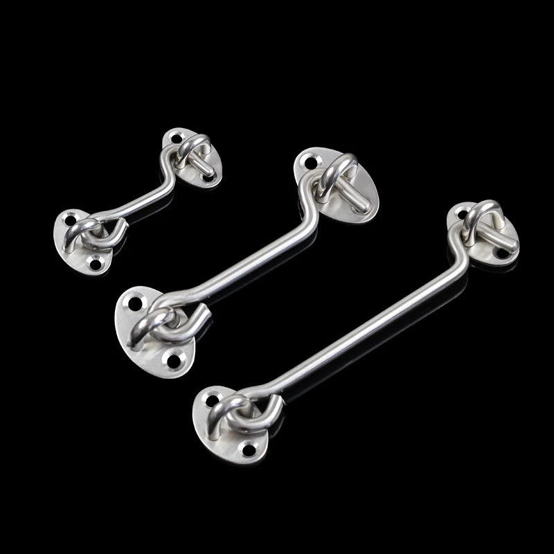 Description Picture 3 of itemDoor Bolt Stainless Steel Window Sliding Door Latch Cabin Hook And Eye Latch Lock Shed Gate Door Catch Silent Holder