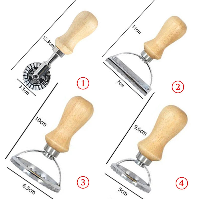 Description Picture 5 of itemCookie Cutter Ravioli Pasta Tools 304 Stainless Steel Cokies Mold Ravioli Maker Cutters Square Round Pizza Cutting Wheel Tools