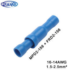 FRD2-156 MPD2-156 Female and Male Insulated Electric Connector Crimp Bullet terminal for 16~14 AWG Audio Wiring