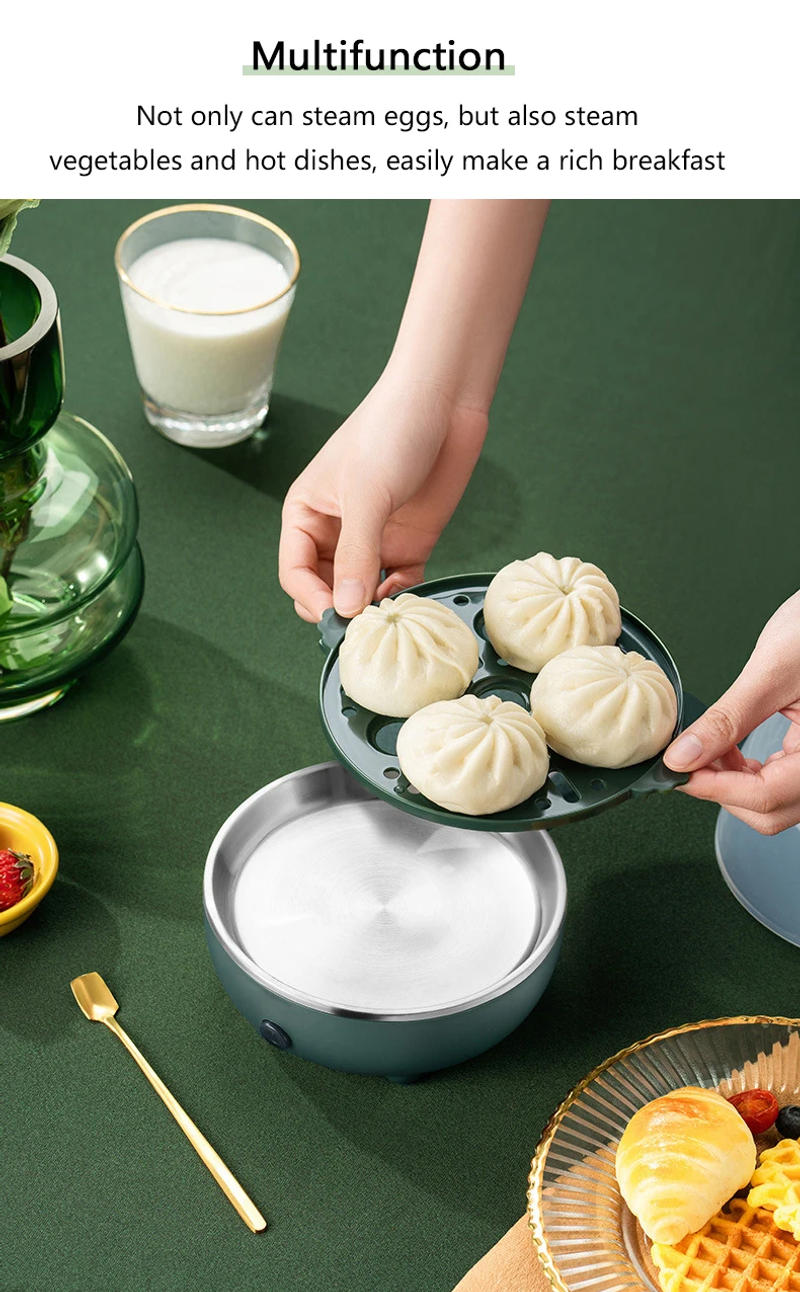 Description Picture 3 of itemDMWD Household Electric Egg Cooker Mini Food Steamer Egg Boiler Breakfast Machine  Custard Egg Maker Automatic Power Off 220V