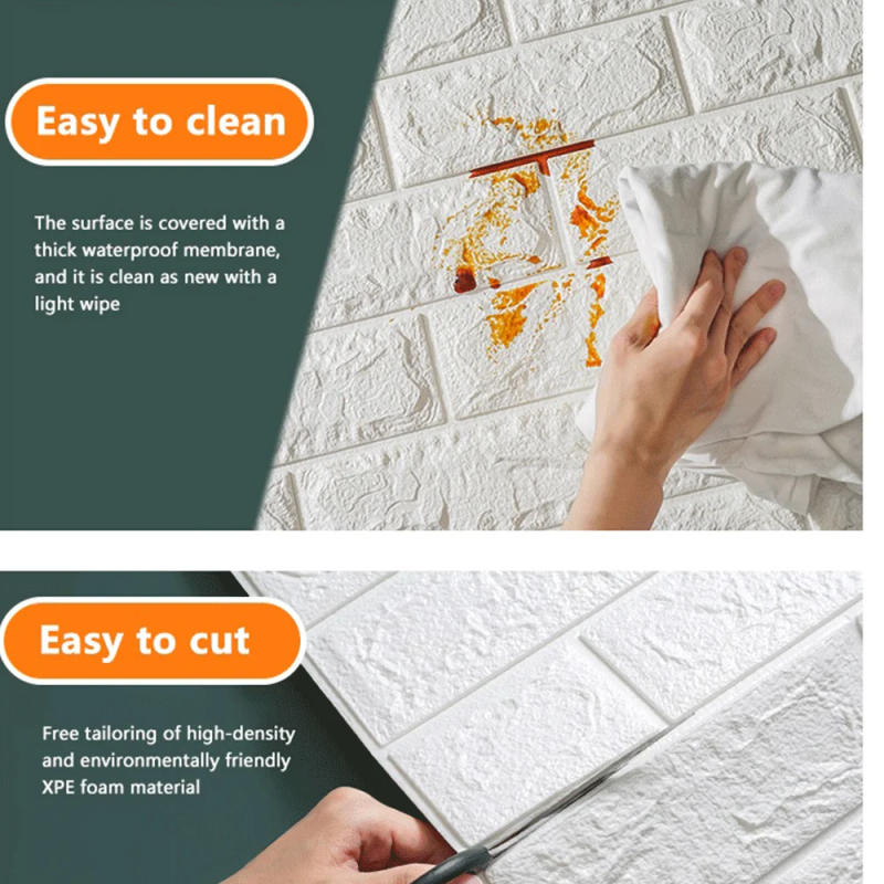 Description Picture 4 of item12PCS Soundproof And Waterproof 3D Foam Wall Stickers Bathroom Decoration Roof Kitchen Bedroom Home Decoration Wall Panels