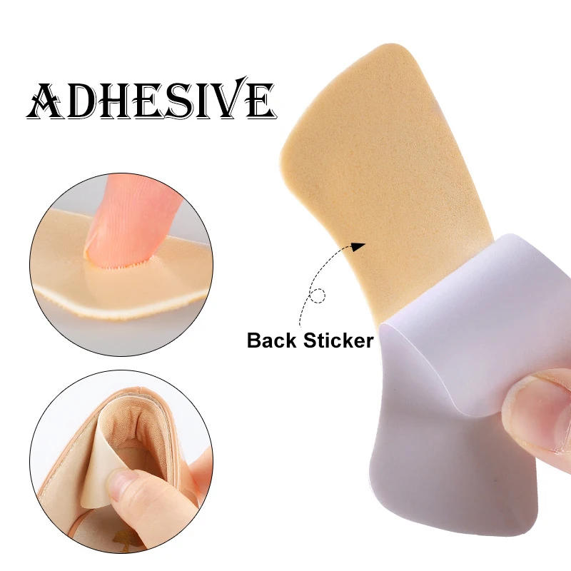 Description Picture 3 of item5 Pairs Heel Insoles Patch Pain Relief Anti-wear Cushion Pads Feet Care Heel Protector Adhesive Back Sticker Shoes Insert Insole