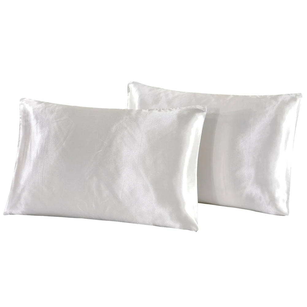 Description Picture 3 of item1Pc Queen Satin Silk Pillowcase Pillow Case Cover Home Bedding Smoothy Pillow Rectangle Bedding Pillow