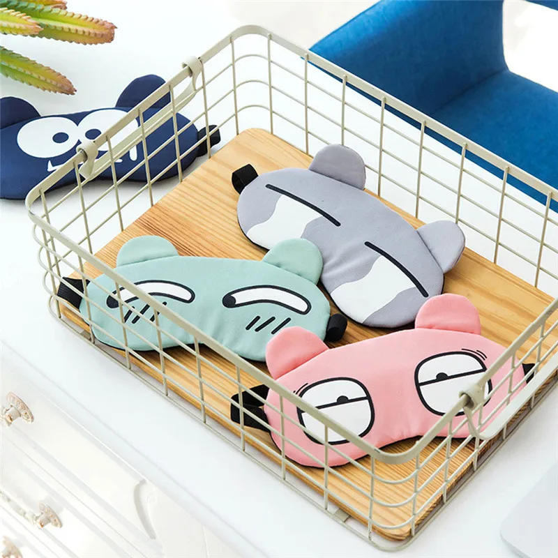 Description Picture 5 of item1Pc Cotton Cartoon Face Sleep Eye Mask Cute Funny Eye Cover Sleeping Mask Travel Rest Eye Band Kids Eye shade Patch Blindfold