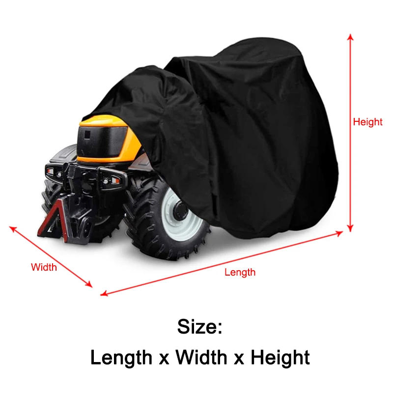 Description Picture 4 of itemAll-Purpose 10 Size Lawn Tractor Mower Machine Dust Covers Garden Outdoor Rain Sun Protective Waterproof 210D Oxford Cloth