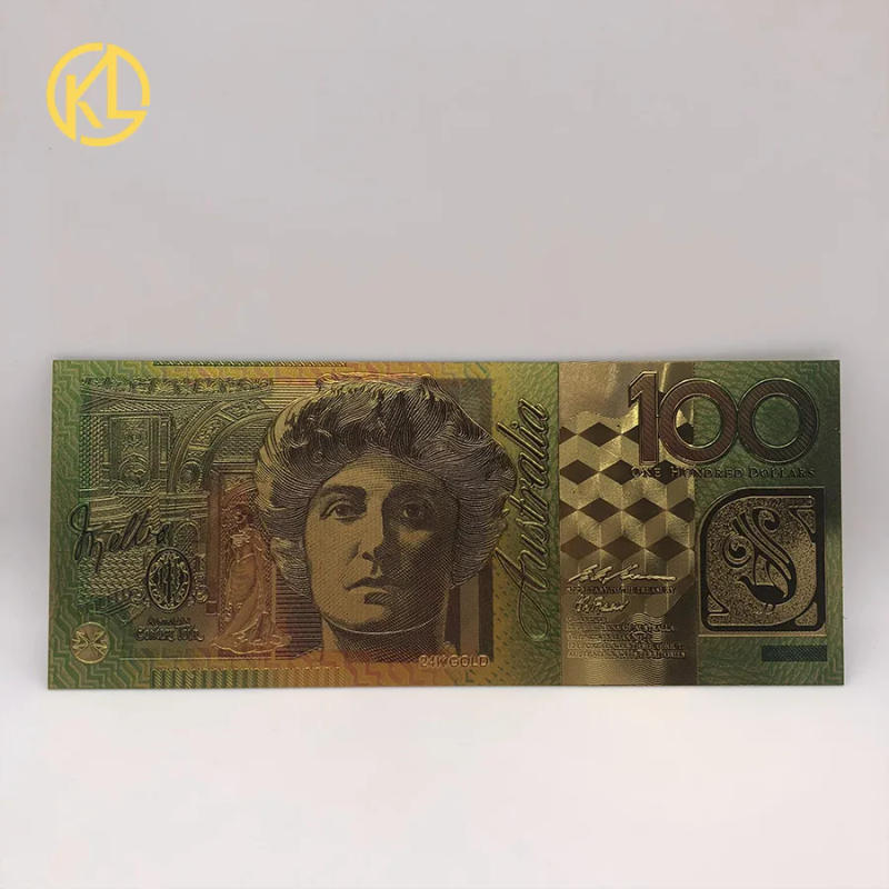 Description Picture 3 of item1 pc New Australia 100 Dollar Gold Banknote for Souvenir Home Decoration Drop Shipping