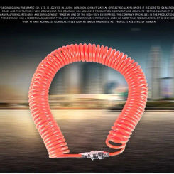 6M Air Compressor Hose, PU Pipe Pneumatic Components, Spring Tube Portable Coupler